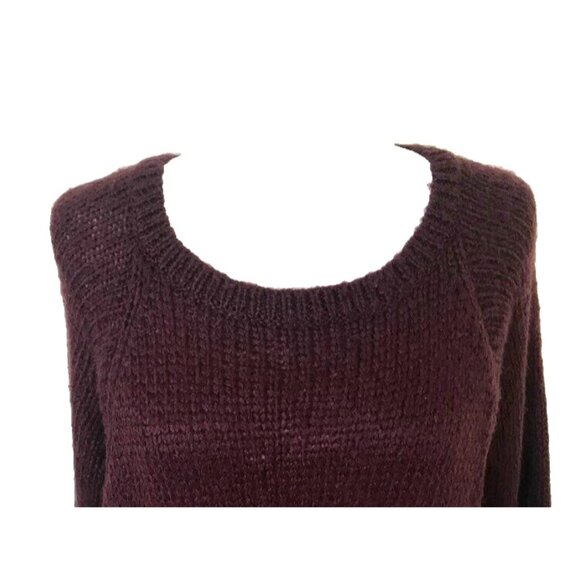 WOODEN SHIPS Paola Buendia Soft Mohair Wool Blend Sweater Size S/M Burgundy - Picture 2 of 7